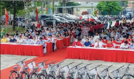 Ủng hộ tháng nhân đạo của hội chữ thập đỏ tỉnh phát động